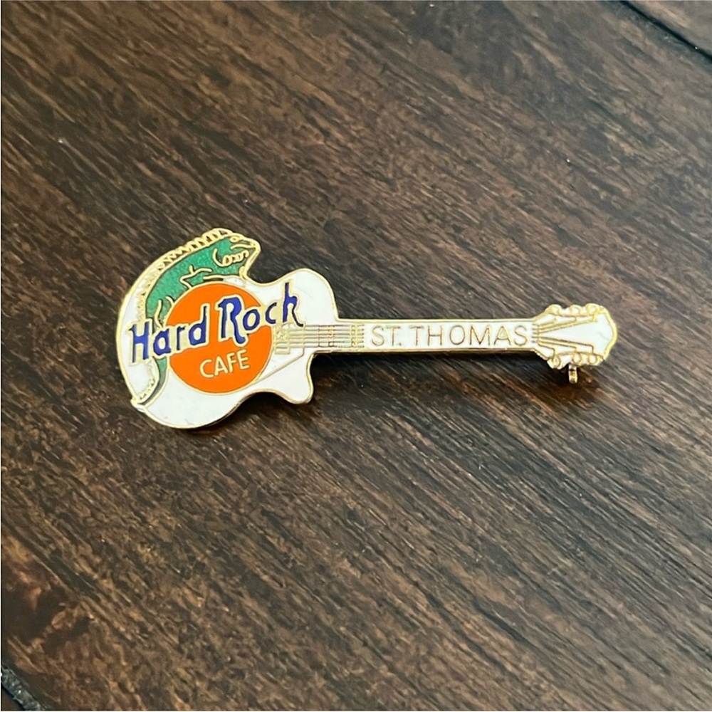 Hard Rock Cafe St. Thomas Lizard Guitar Pin
